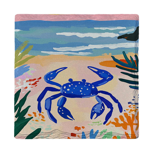 Beachcomber Blue Crab | Ceramic Drink Coaster