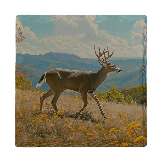 Mountain Ridge Buck | Ceramic Drink Coaster