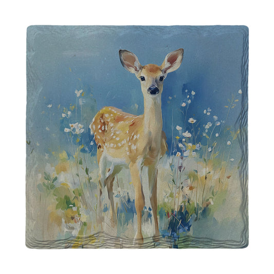 Wildflower Fawn | Ceramic Drink Coaster