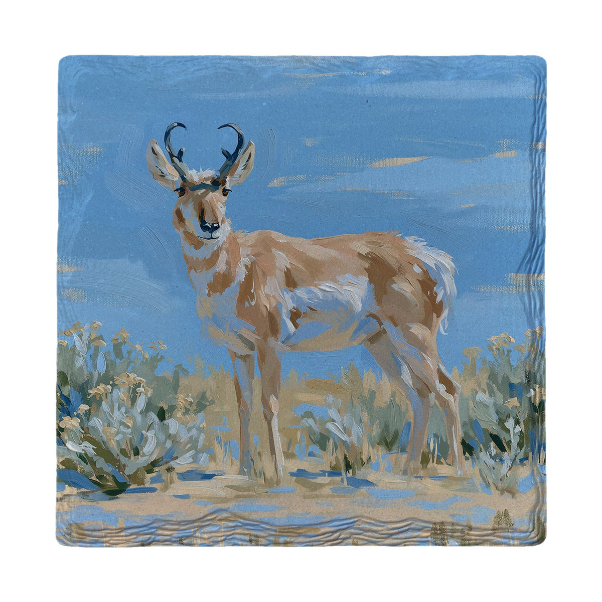 Desert Pronghorn | Ceramic Drink Coaster