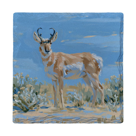 Desert Pronghorn | Ceramic Drink Coaster
