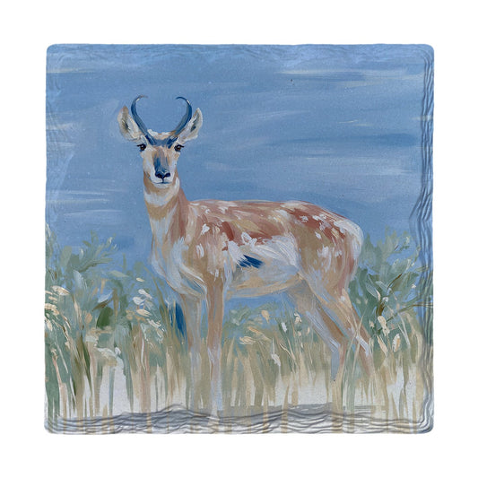 Prairie Pronghorn | Ceramic Drink Coaster