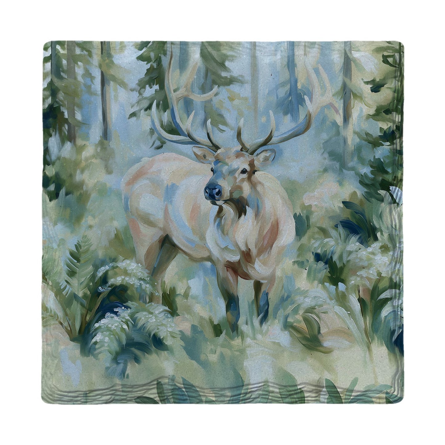 Misty Forest Elk | Ceramic Drink Coaster
