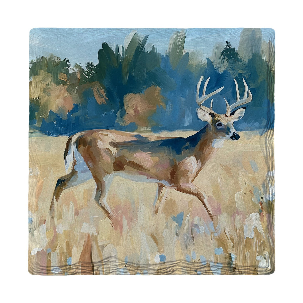 Wildflower Meadow Buck | Ceramic Drink Coaster