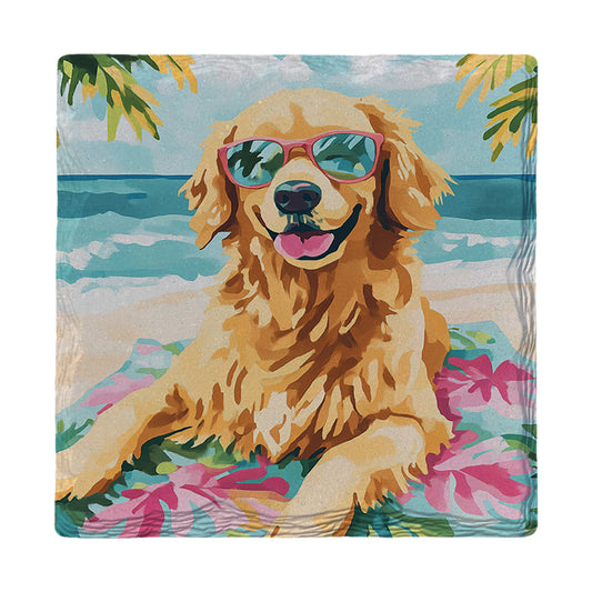 Golden Beach Days | Ceramic Drink Coaster