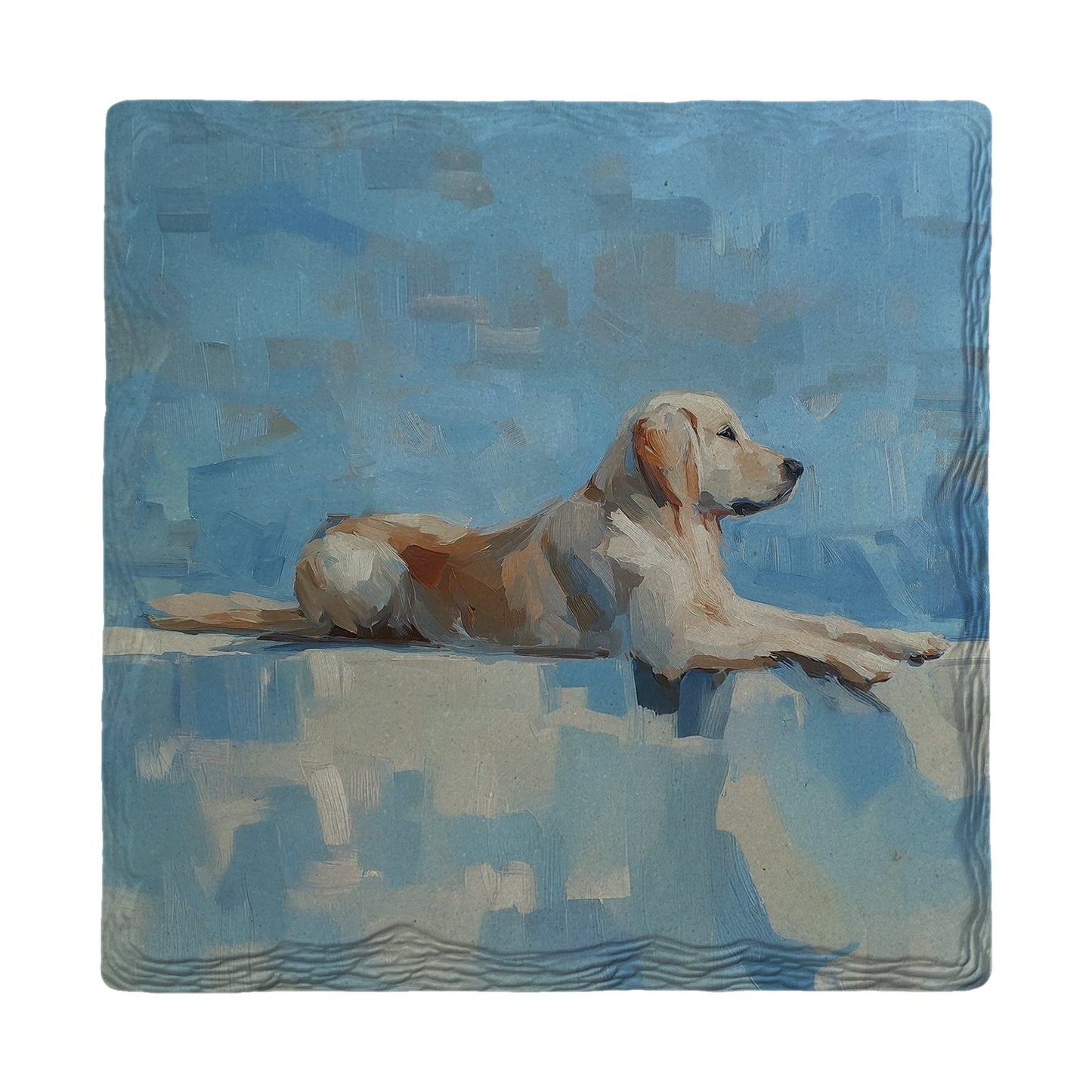 Peaceful Yellow Lab | Ceramic Drink Coaster