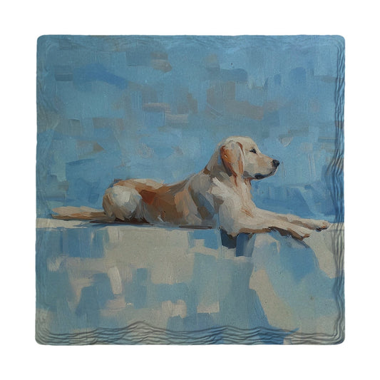 Peaceful Yellow Lab | Ceramic Drink Coaster
