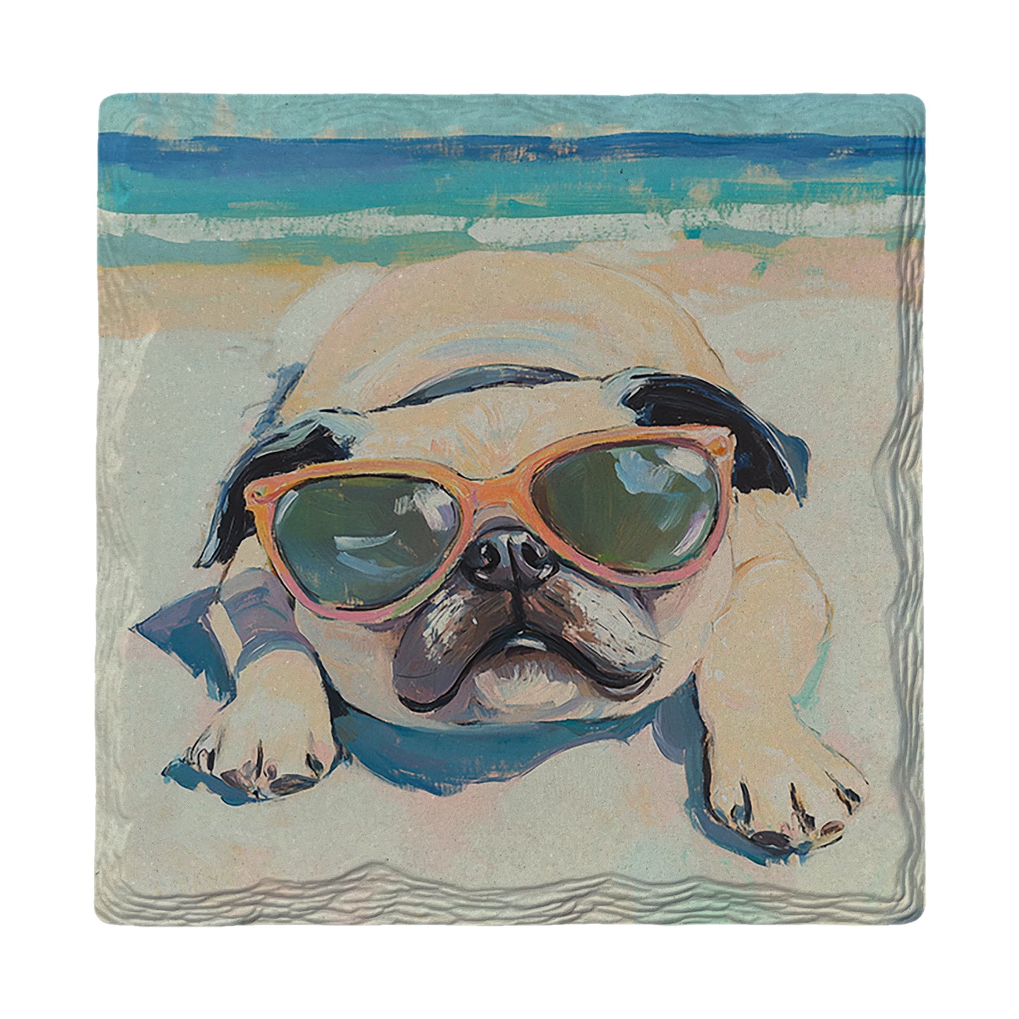 Pug Paradise | Ceramic Drink Coaster