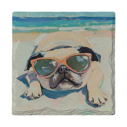 Pug Paradise | Ceramic Drink Coaster