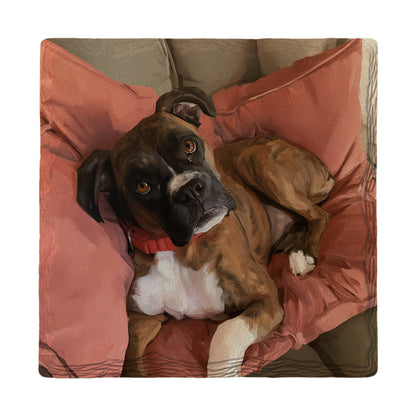 Boxer on the Couch | Absorbent Ceramic Drink Coaster