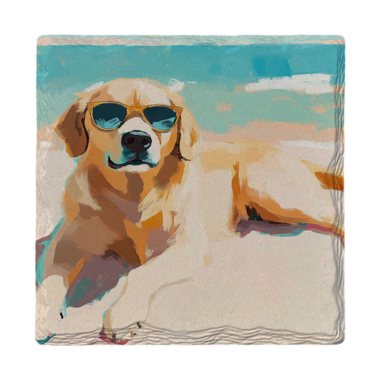Golden Beach Daydream | Ceramic Drink Coaster