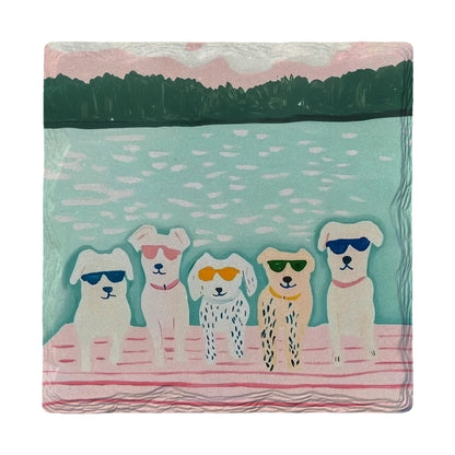 The Cutest Dock Dogs | Ceramic Drink Coaster