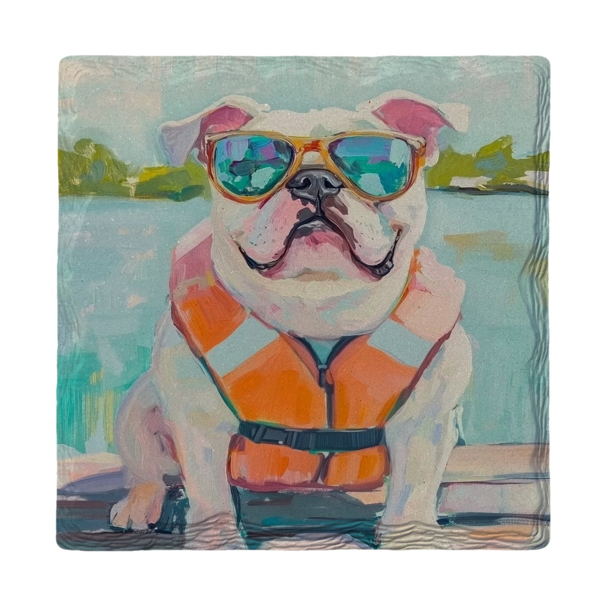 Bulldog Boat Day | Ceramic Drink Coaster