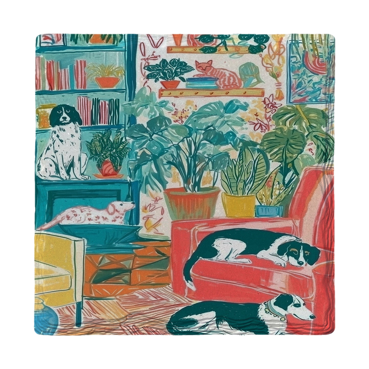 Paws & Plants | Ceramic Drink Coaster