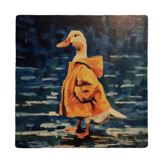 Duck In Raincoat | Ceramic Drink Coaster
