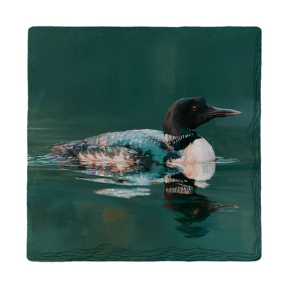 Common Loon on the Lake | Absorbent Ceramic Drink Coaster