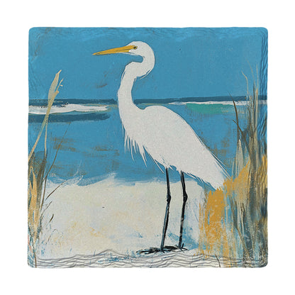 Blue Sky Egret | Drink Coaster