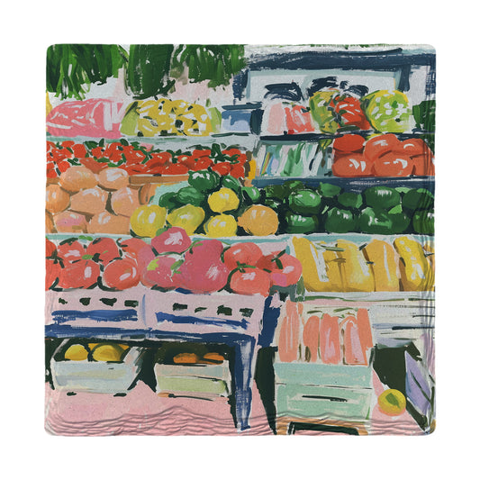 Farmers Market Produce | Ceramic Drink Coaster