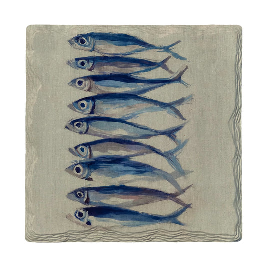 Sardine Lineup | Ceramic Drink Coaster