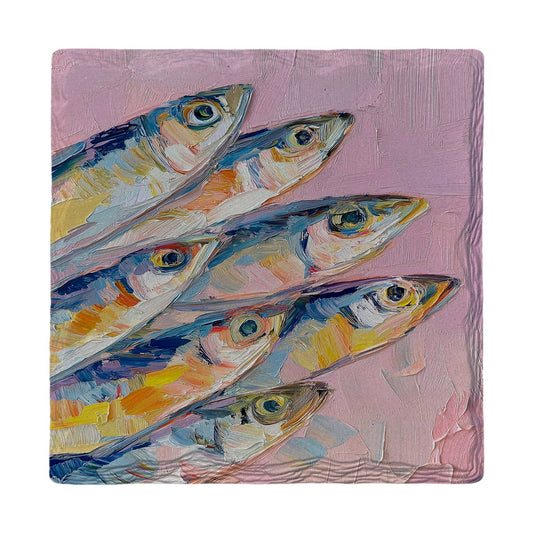 School Of Sardines | Ceramic Drink Coaster