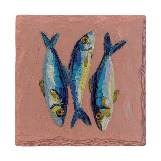 Impasto Fish Trio | Ceramic Drink Coaster