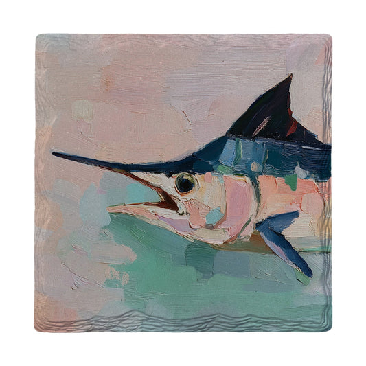 Pastel Marlin | Ceramic Drink Coaster