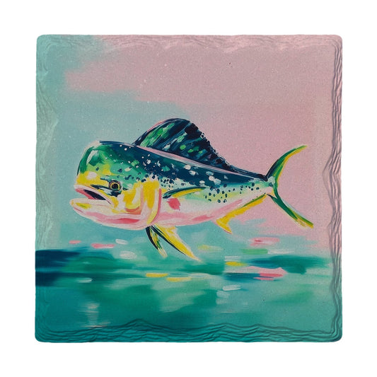 Colorful Mahi Mahi | Ceramic Drink Coaster