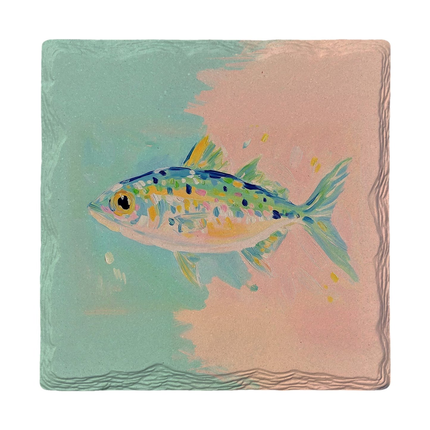 Pastel Speckled Fish | Ceramic Drink Coaster