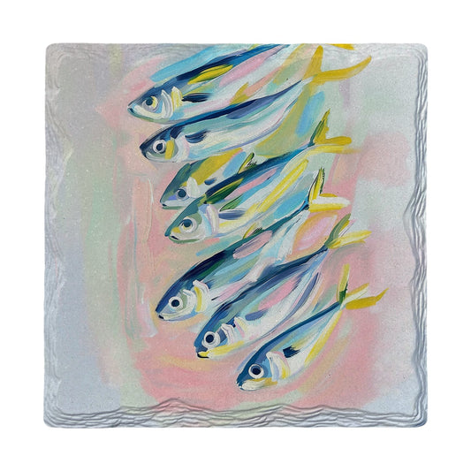 Swimming Fish School | Ceramic Drink Coaster