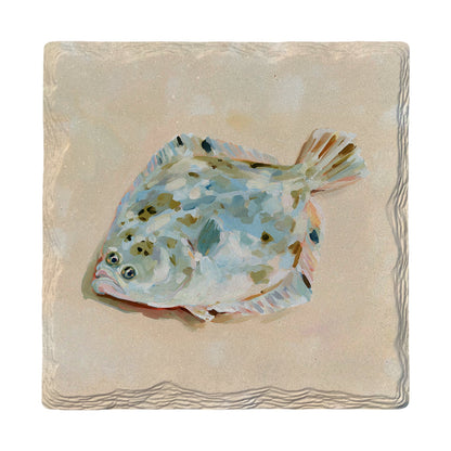 Speckled Flounder | Absorbent Ceramic Drink Coaster