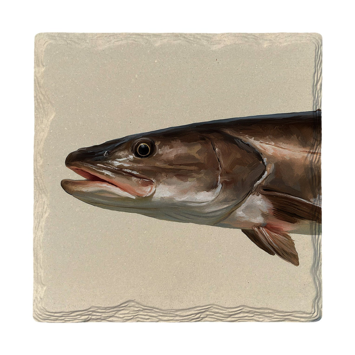 Speckled Sea Trout Portrait | Absorbent Ceramic Drink Coaster