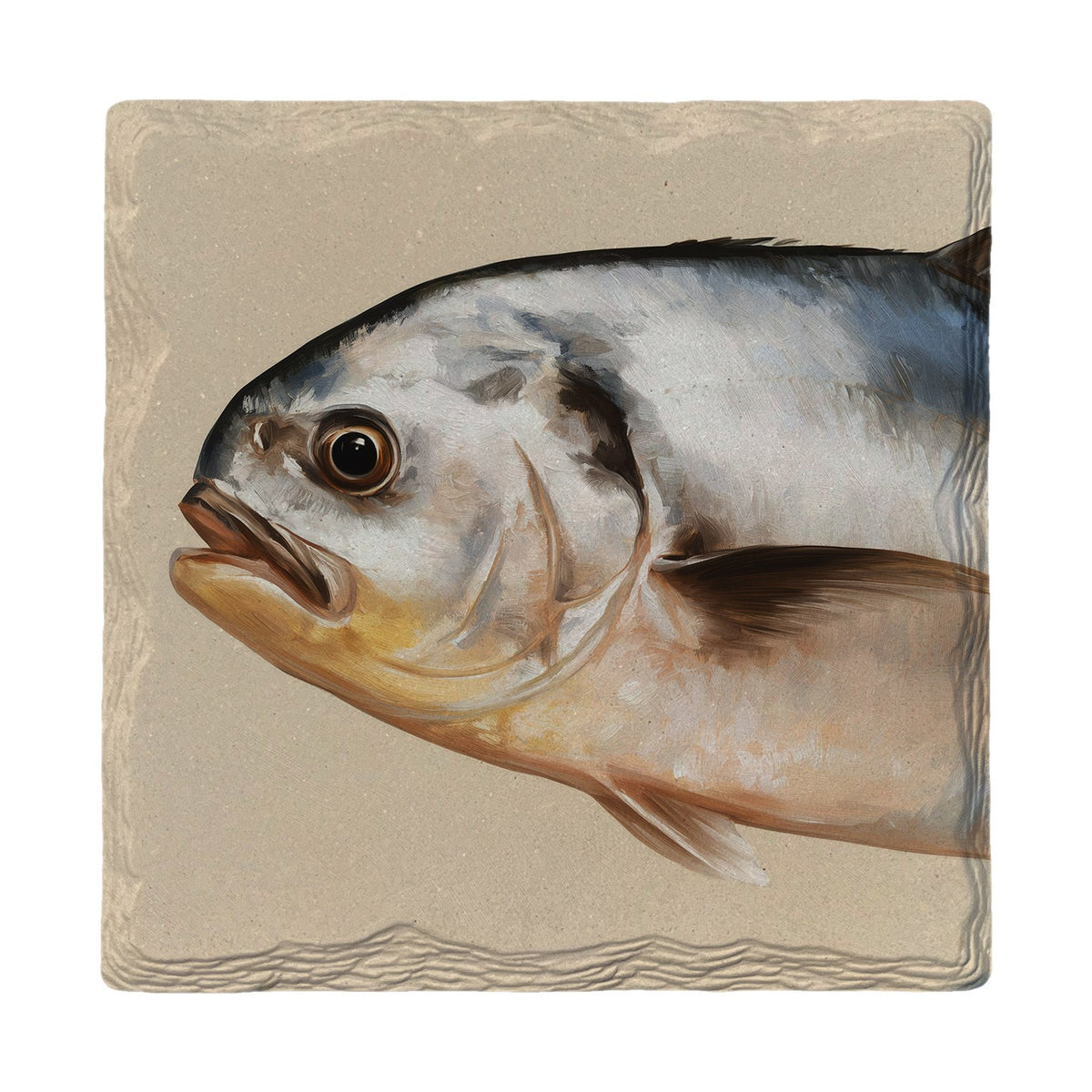 Jack Crevalle Portrait | Absorbent Ceramic Drink Coaster