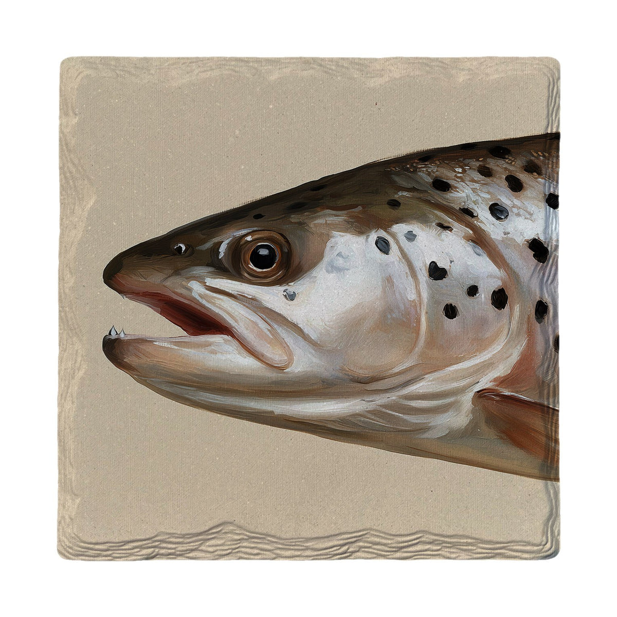 Spotted Trout Portrait | Absorbent Ceramic Drink Coaster