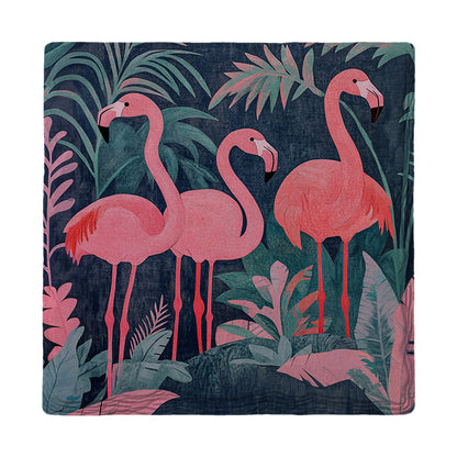 Navy Flamingos | Drink Coaster