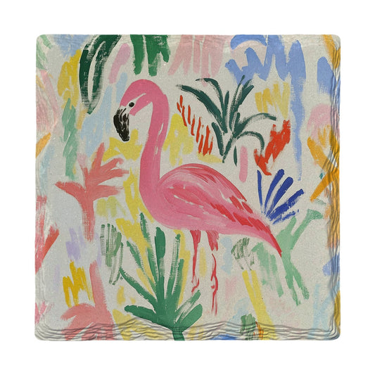 Tropical Flamingo | Ceramic Drink Coaster
