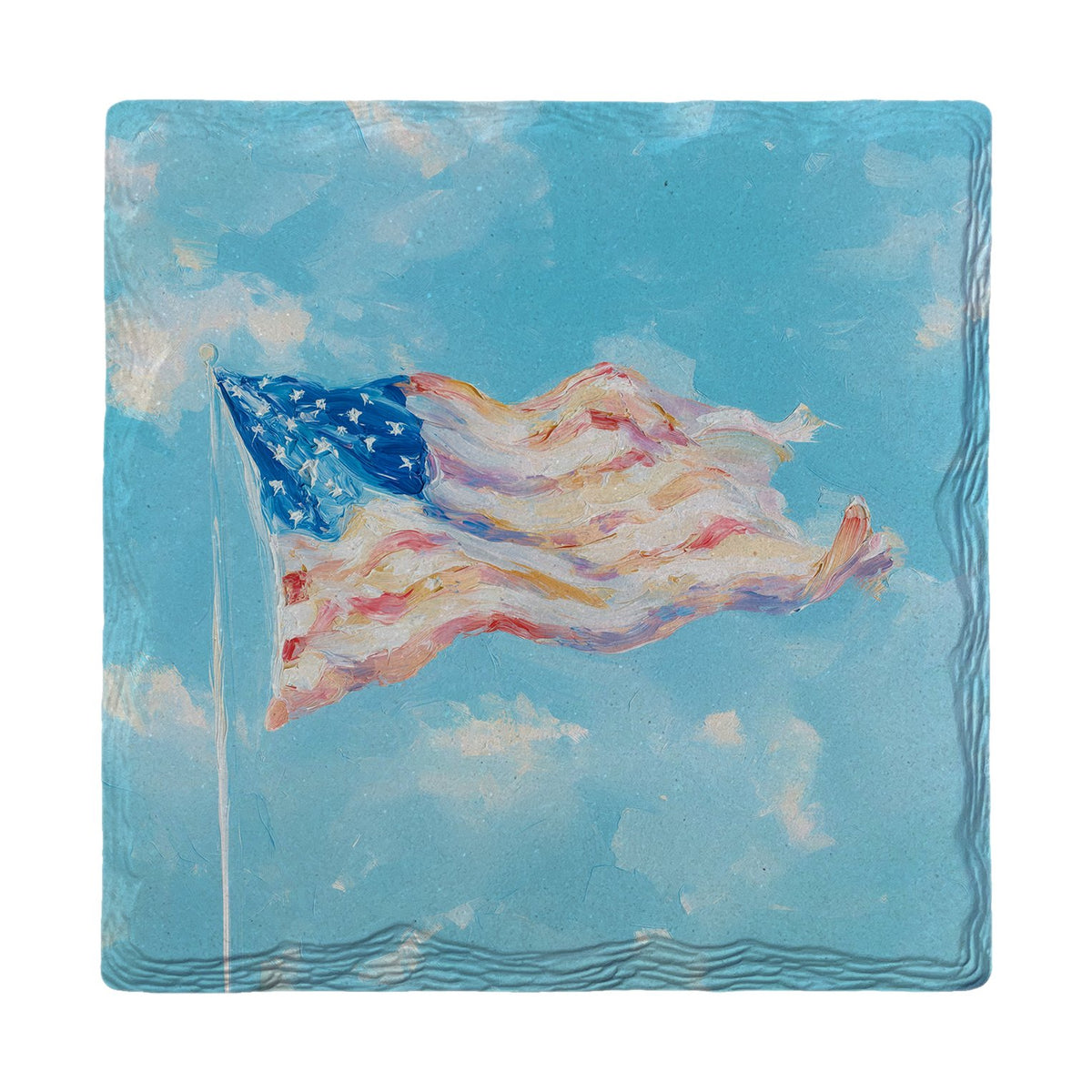 American Flag Skies | Ceramic Drink Coaster