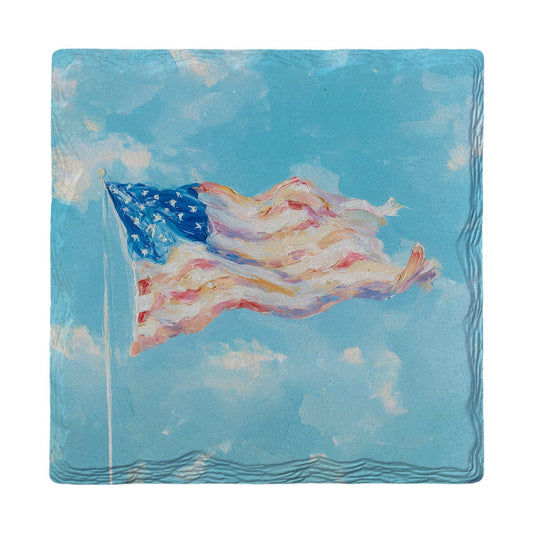 American Flag Skies | Ceramic Drink Coaster