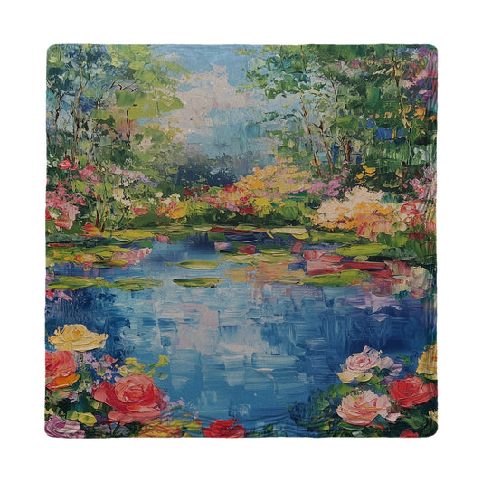 Rose Garden Pond | Ceramic Drink Coaster