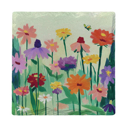 Flowers In The Meadow | Ceramic Drink Coaster