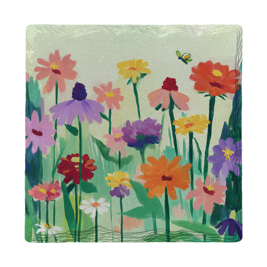 Flowers In The Meadow | Ceramic Drink Coaster