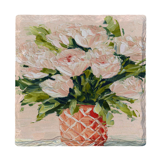 Pretty in Peonies | Ceramic Drink Coaster