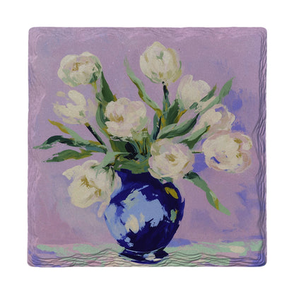 Pastel Tulips | Ceramic Drink Coaster