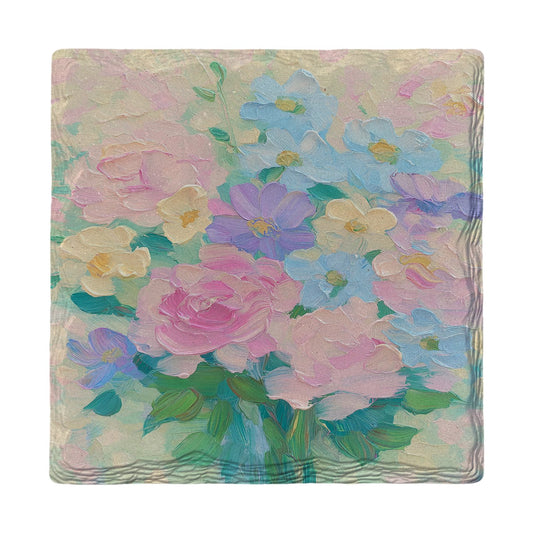 Pastel Petal Bouquet | Ceramic Drink Coaster