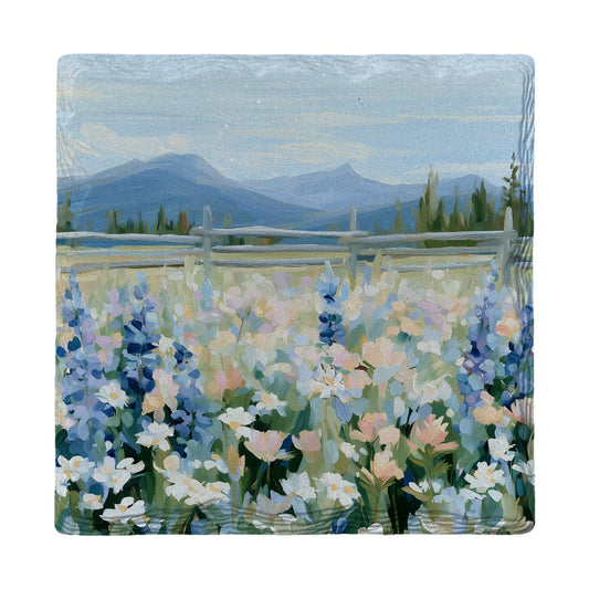 Mountain Wildflower Meadow | Ceramic Drink Coaster