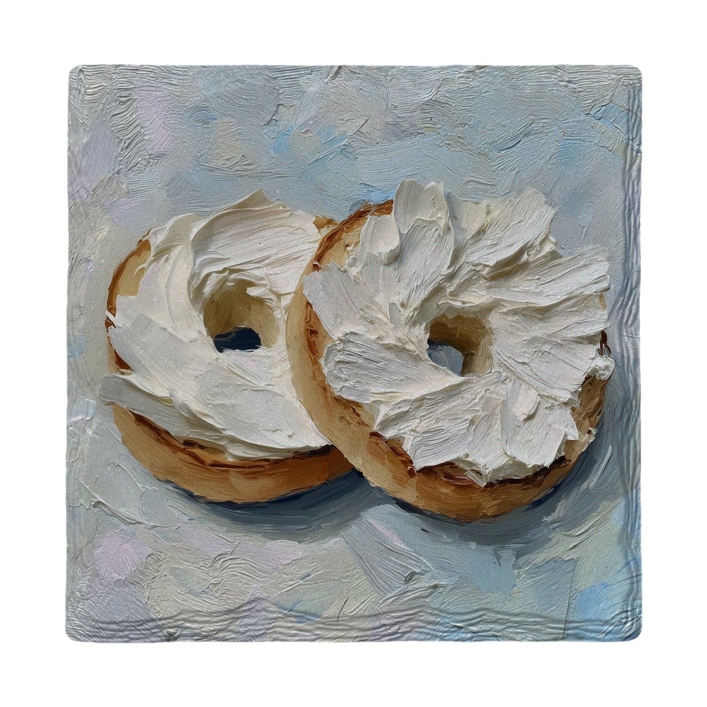 Cream Cheese Bagels | Ceramic Drink Coaster