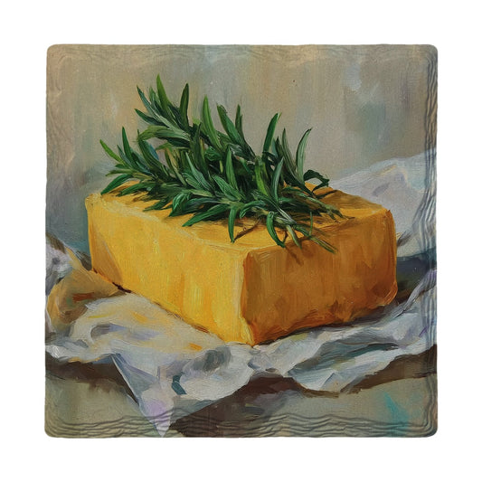 Butter and Rosemary | Ceramic Drink Coaster