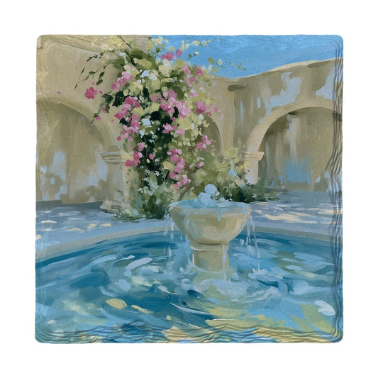 Courtyard Fountain | Ceramic Drink Coaster
