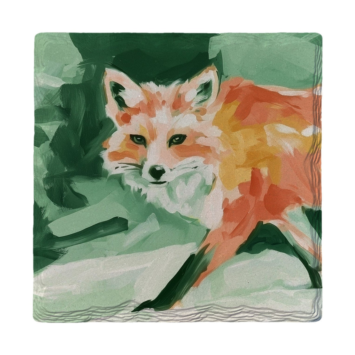 Red Fox In Snow | Ceramic Drink Coaster