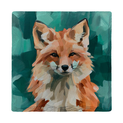 Red Fox Portrait | Absorbent Ceramic Drink Coaster