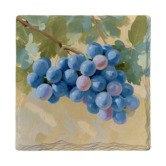 Blue Grape Cluster | Ceramic Drink Coaster